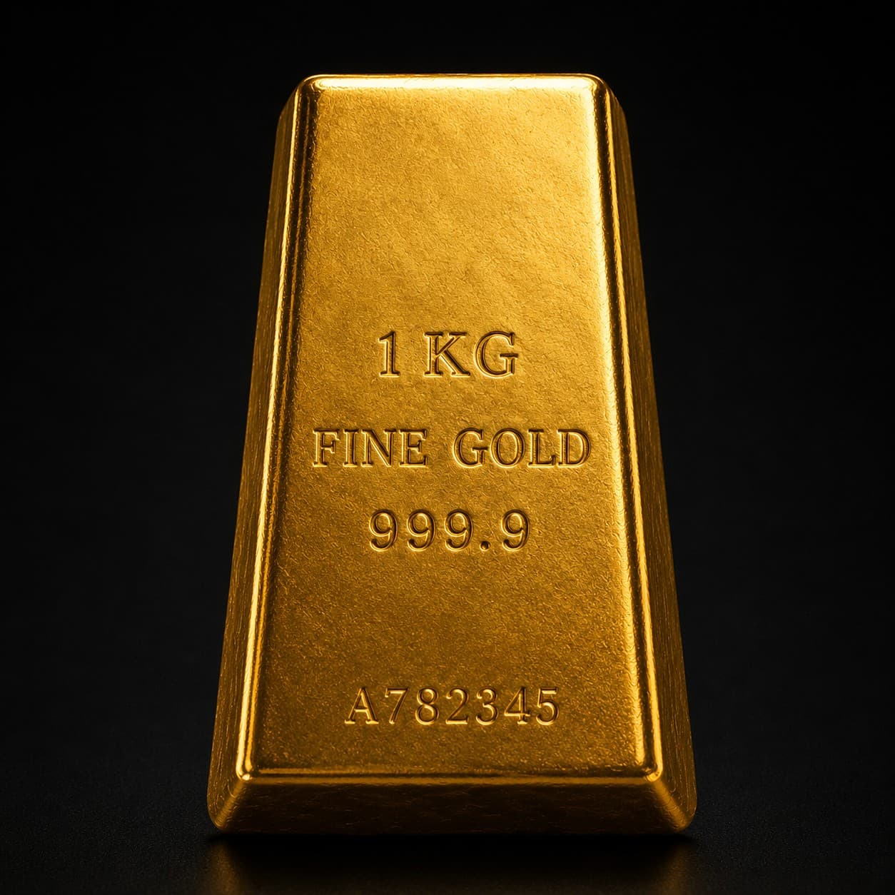 Gold cast bar, 1 kg, 999.9 fine