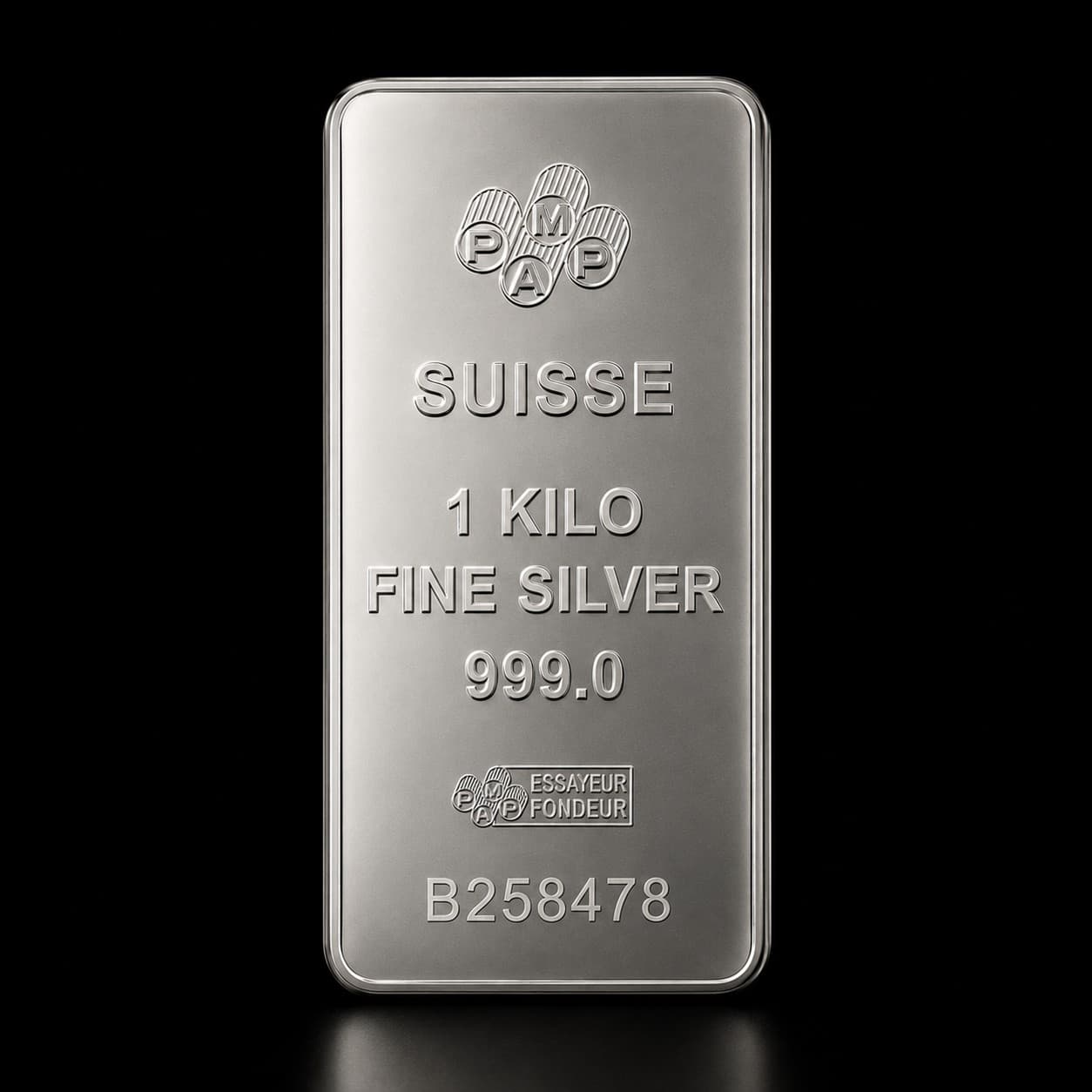 Silver bar, 1 kg, 999 fine